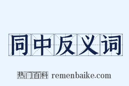 同中反义词是什么意思的图片